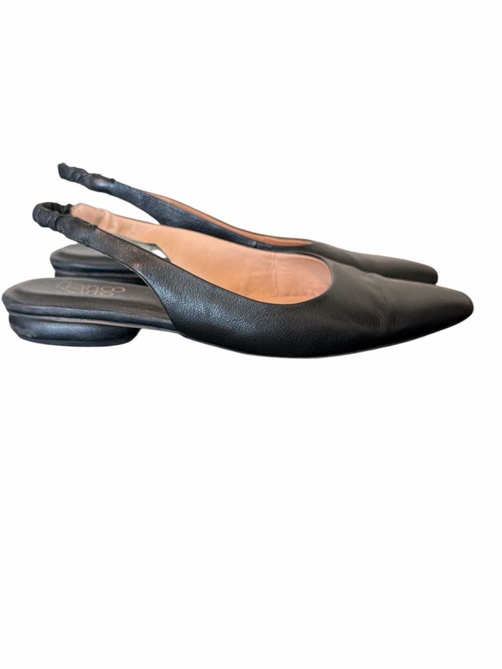 Franco Sarto Brielle black leather slingback flats size 9.5 work office capsule